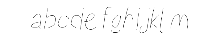 Proton Light Condensed Italic Font LOWERCASE