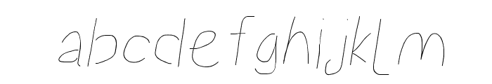 Proton Light Italic Font LOWERCASE