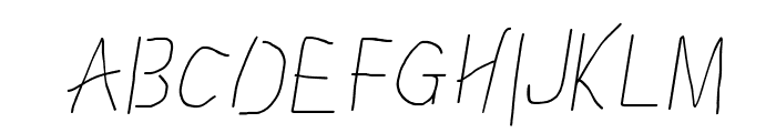Proton Regular Condensed Italic Font UPPERCASE