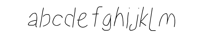 Proton Regular Condensed Italic Font LOWERCASE