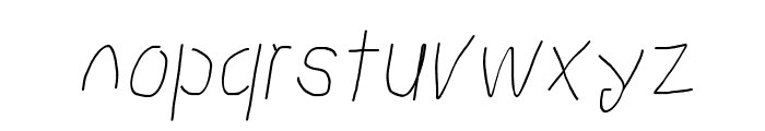 Proton Regular Condensed Italic Font LOWERCASE