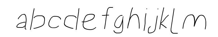 Proton Regular Extended Italic Font LOWERCASE