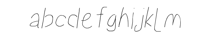 Proton Semilight Condensed Italic Font LOWERCASE