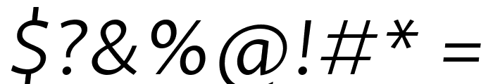Proza Libre Light Italic Font OTHER CHARS