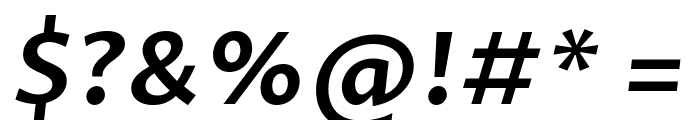 Proza Libre SemiBold Italic Font OTHER CHARS