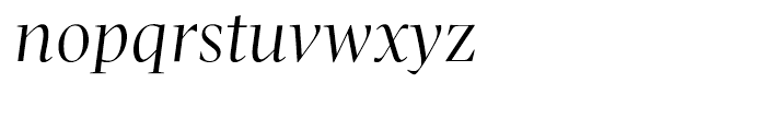 Pratt Nova Fine Regular Italic Font LOWERCASE