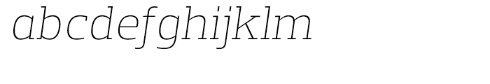 Prelo Slab Extra Light Italic Font LOWERCASE