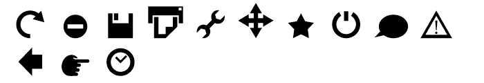 Primitive Icons Regular Font LOWERCASE
