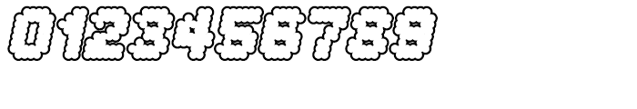 Procyon Bloated Italic Outline Font OTHER CHARS