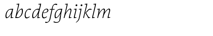 Proforma Ultra Light Italic Font LOWERCASE