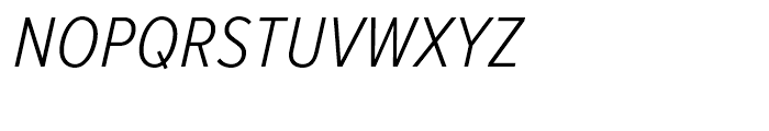 Proxima Nova Condensed Light Italic Font UPPERCASE