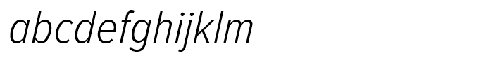 Proxima Nova Condensed Light Italic Font LOWERCASE