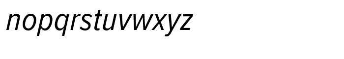 Proxima Nova Condensed Regular Italic Font LOWERCASE