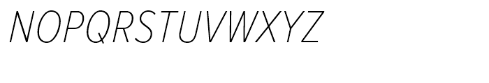 Proxima Nova Condensed Thin Italic Font UPPERCASE
