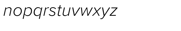 Proxima Nova Light Italic Font LOWERCASE