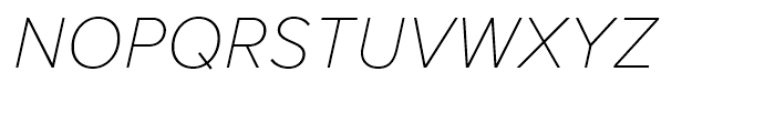 Proxima Nova Thin Italic Font UPPERCASE