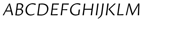 Proza Light Italic Font UPPERCASE