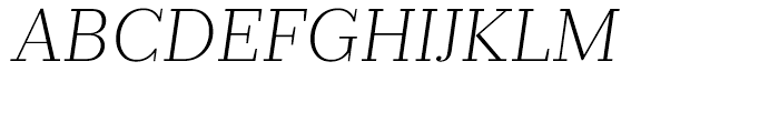 Prumo Banner Extra Light Italic Font UPPERCASE