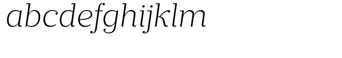 Prumo Slab Extra Light Italic Font LOWERCASE