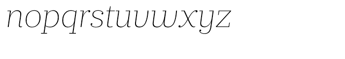 Prumo Slab Thin Italic Font LOWERCASE