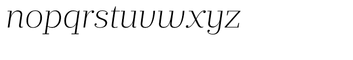 Prumo Text Extra Light Italic Font LOWERCASE