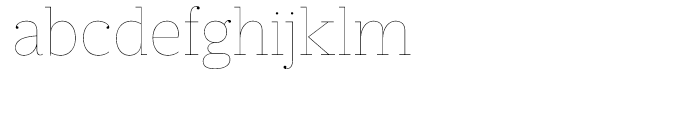 Prumo Text Hairline Font LOWERCASE