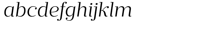 Prumo Text Light Italic Font LOWERCASE