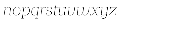 Prumo Text Thin Italic Font LOWERCASE