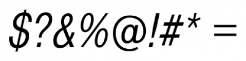 Pragmatica Condensed Light Italic Font OTHER CHARS