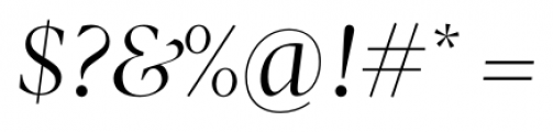 Pratt Nova Fine Italic Font OTHER CHARS