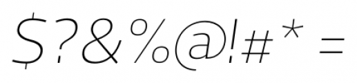Prelo ExtraLight Italic Font OTHER CHARS