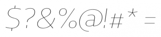 Prelo Hairline Italic Font OTHER CHARS
