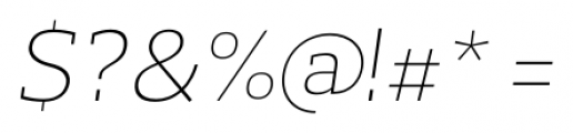 Prelo Slab ExtraLight Italic Font OTHER CHARS