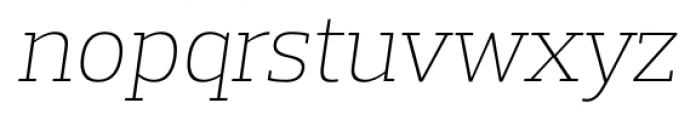 Prelo Slab ExtraLight Italic Font LOWERCASE