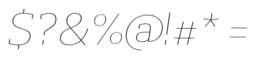 Prelo Slab Hairline Italic Font OTHER CHARS