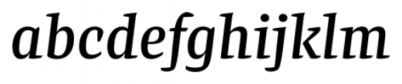 Preto Serif OT Std Medium Italic Font LOWERCASE