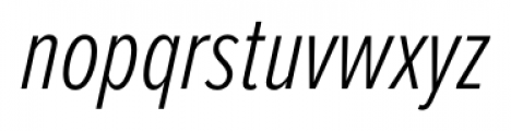 Proxima Nova Extra Condensed Light Italic Font LOWERCASE