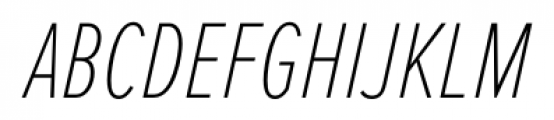 Proxima Nova Extra Condensed Thin Italic Font UPPERCASE