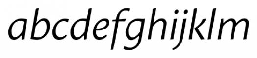 Proza Light Italic Font LOWERCASE