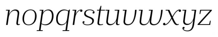 Prumo Banner Extra Light Italic Font LOWERCASE