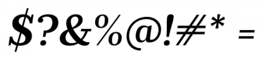 Prumo Banner Semi Bold Italic Font OTHER CHARS