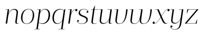 Prumo Display Extra Light Italic Font LOWERCASE