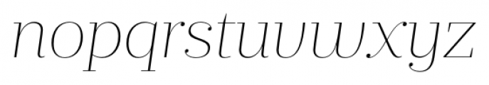 Prumo Display Thin Italic Font LOWERCASE