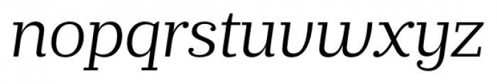 Prumo Slab Light Italic Font LOWERCASE