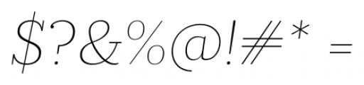 Prumo Slab Thin Italic Font OTHER CHARS
