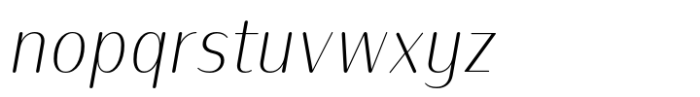 Prachak Extra Light Italic Font LOWERCASE