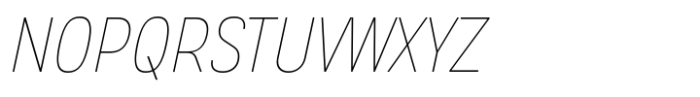 Prachason Neue Condensed Thin Italic Font UPPERCASE