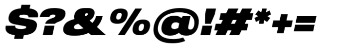 Prachason Neue Expanded Black Italic Font OTHER CHARS
