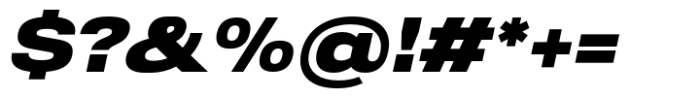 Prachason Neue Expanded Extra Bold Italic Font OTHER CHARS