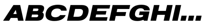 Prachason Neue Expanded Extra Bold Italic Font UPPERCASE